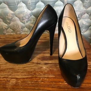 ALDO black hidden platform stiletto pumps